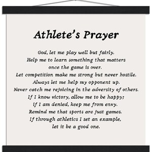 Athlete Poster Christian Sports | Prayer Poster | Christian Youth ...