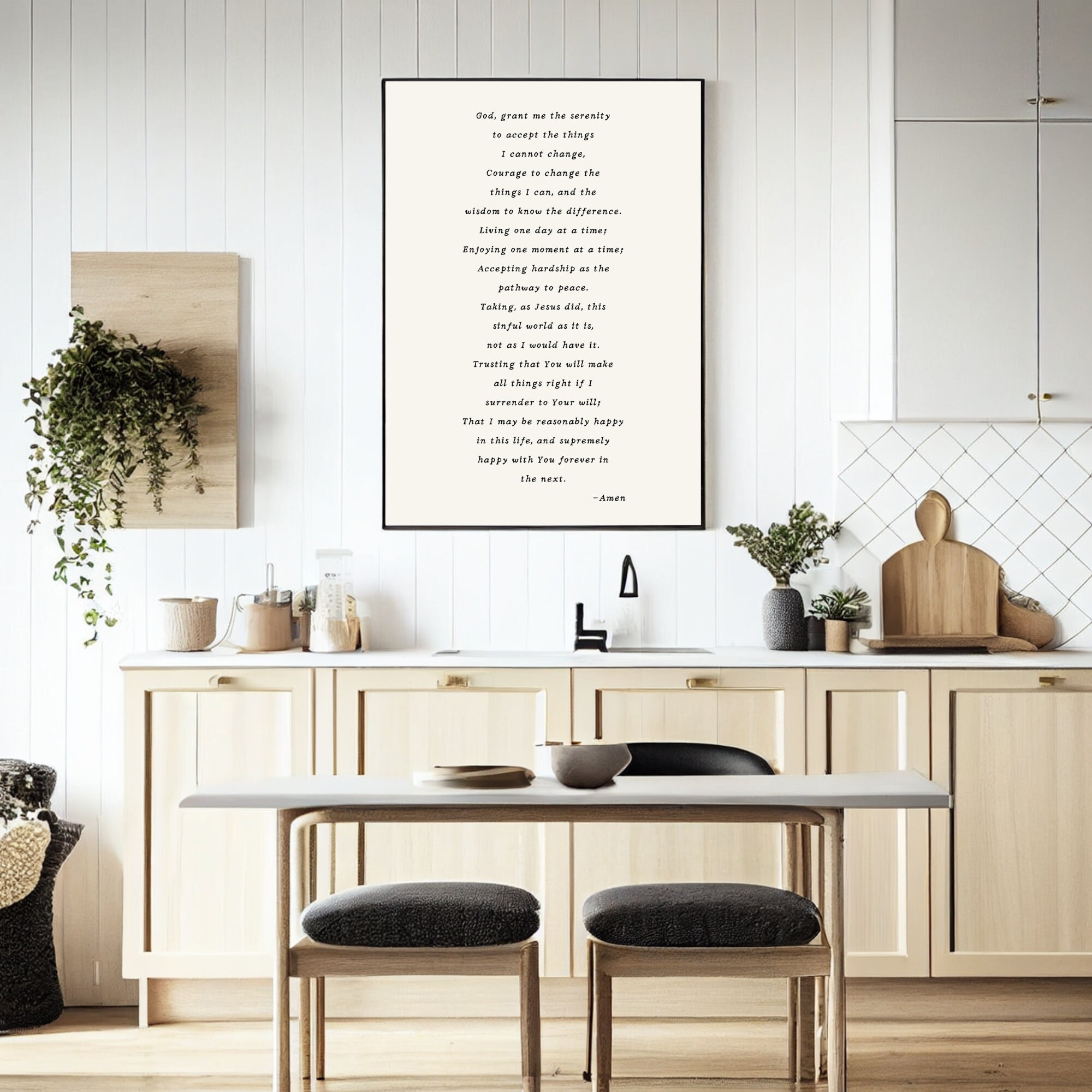 Serenity Prayer Sign Full Serenity Prayer Prayer Printable Etsy
