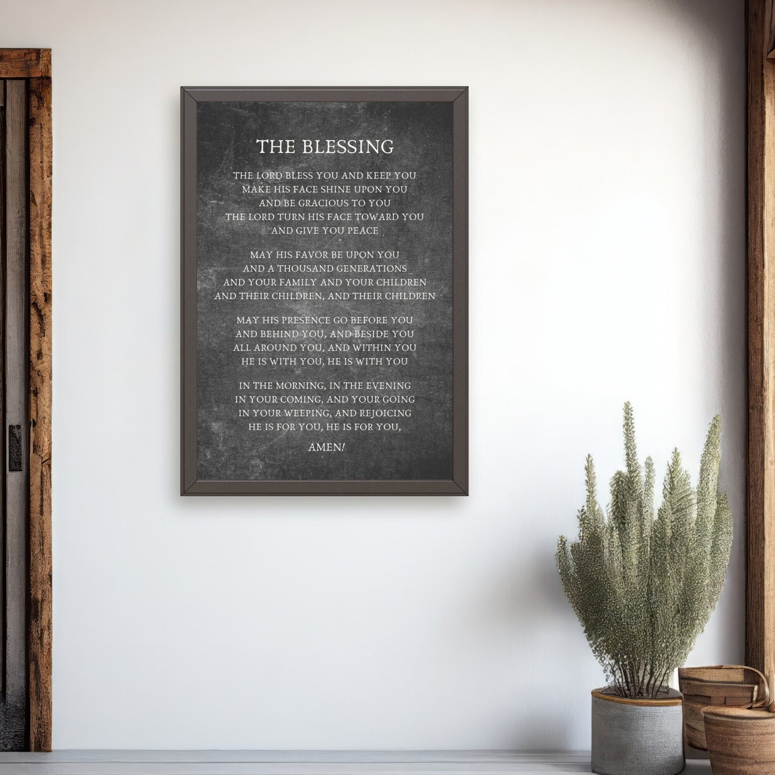 The Blessing Lyrics Wall Art | May the Lord Bless You and Keep You ...