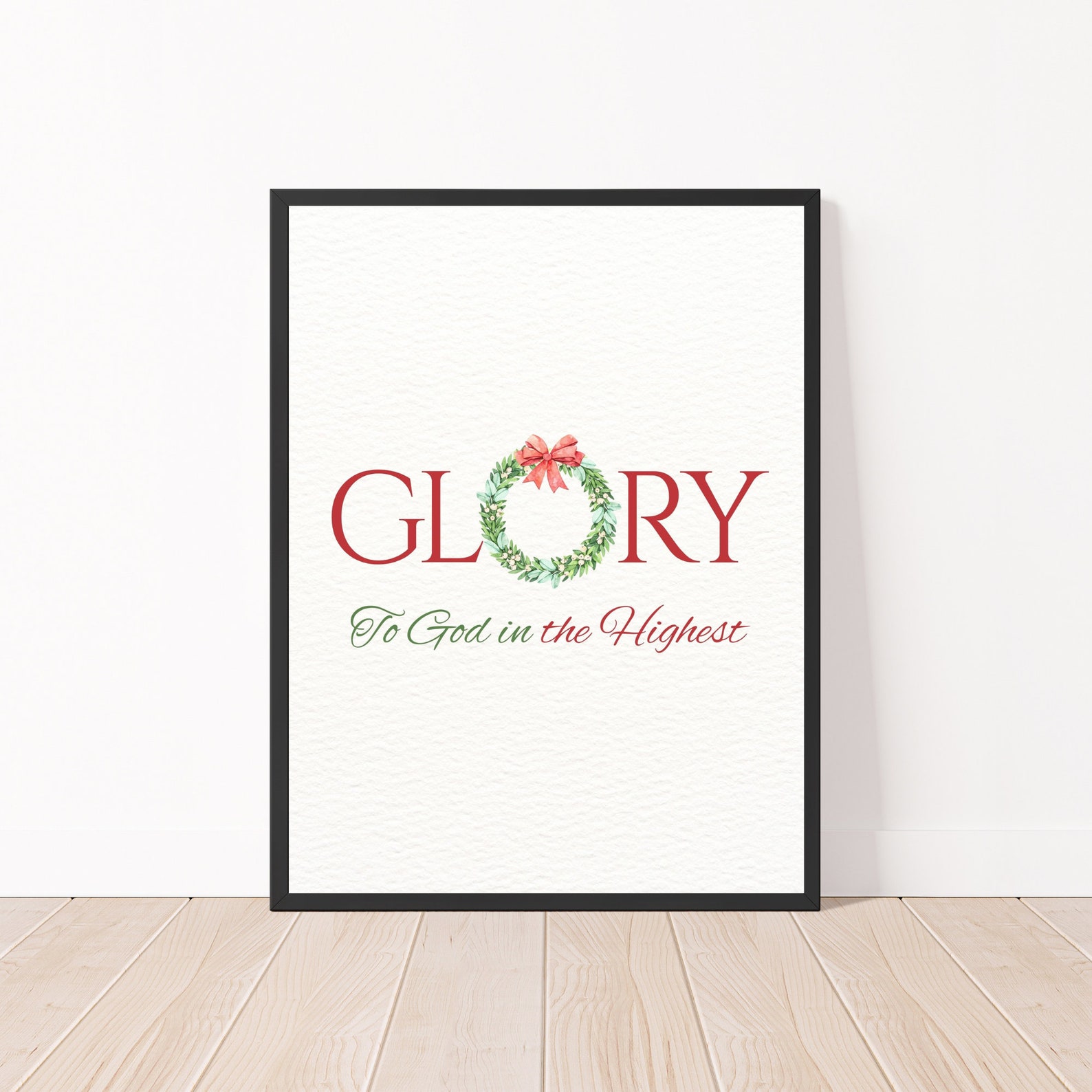 GLORY to God in the Highest Printable Christmas Wall Art Etsy