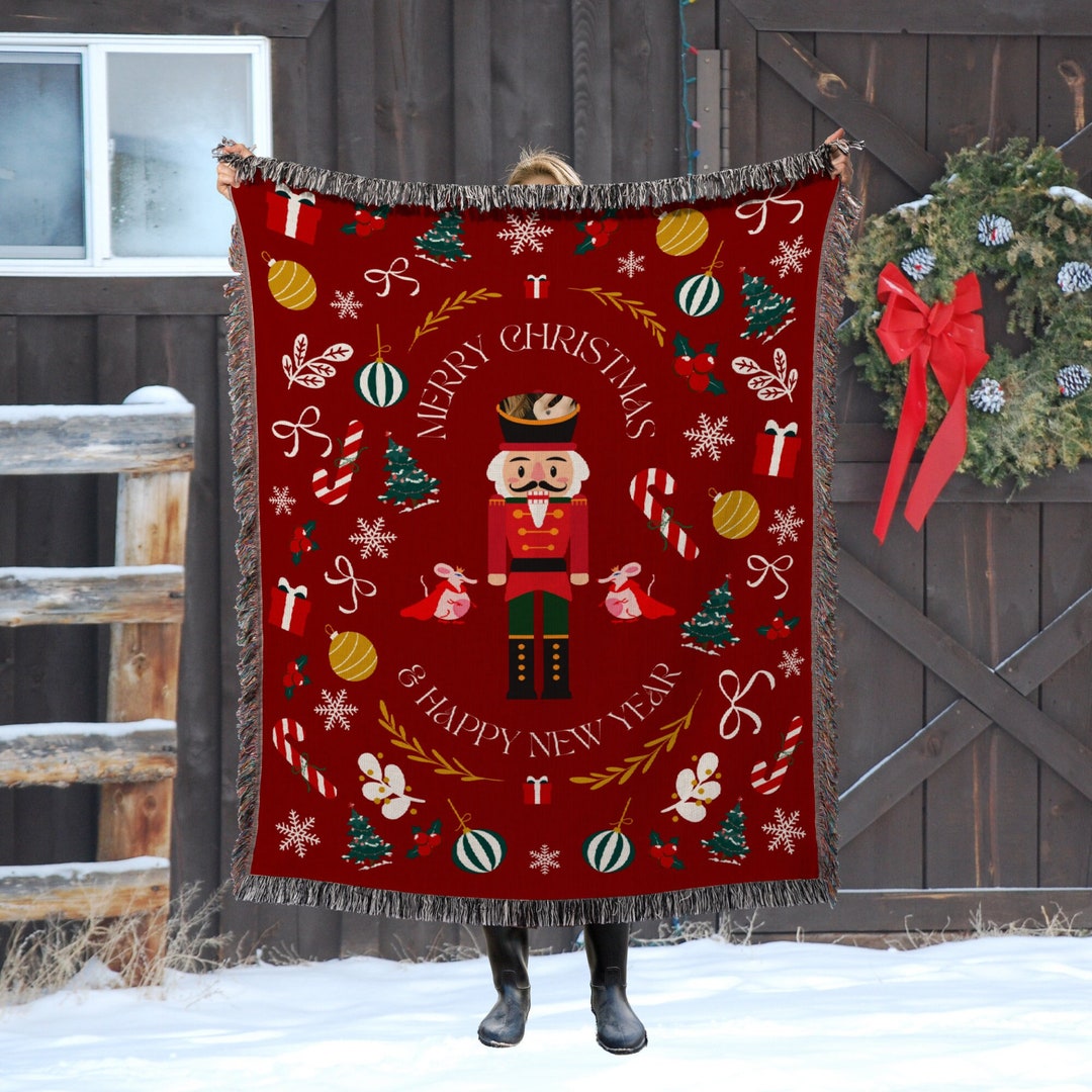 Nutcracker Blanket Holiday Blanket Scandinavian Blanket Etsy