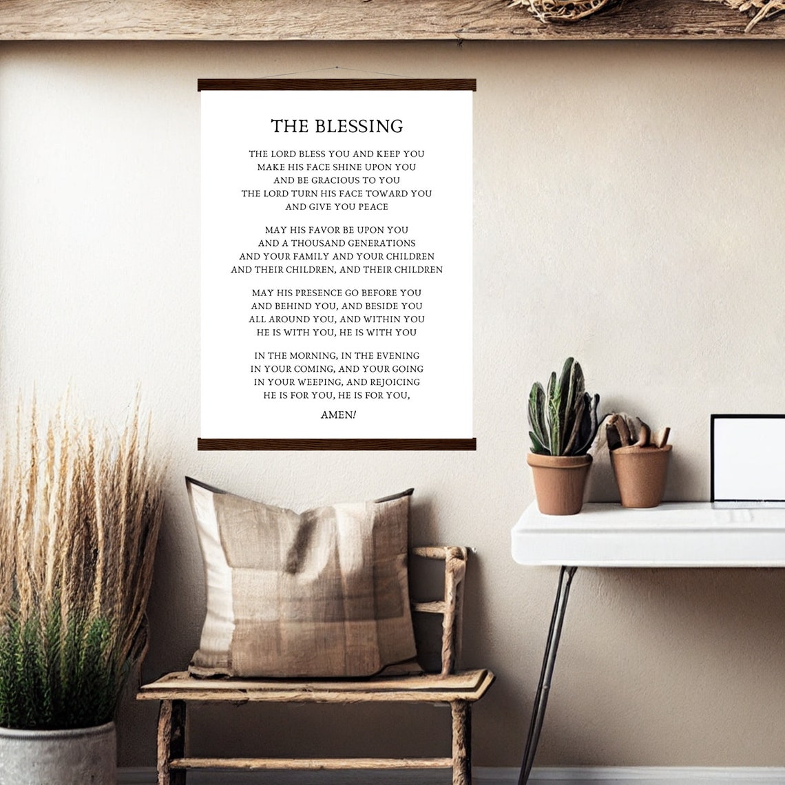 The Blessing Lyrics Wall Art | May the Lord Bless You and Keep You ...