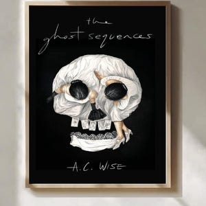 The Ghost Sequences Poster, A C Wise Dark Gothic Tarot Wall Art Print, Optical Illusion Skull Decor, Printed Physical Paper Poster