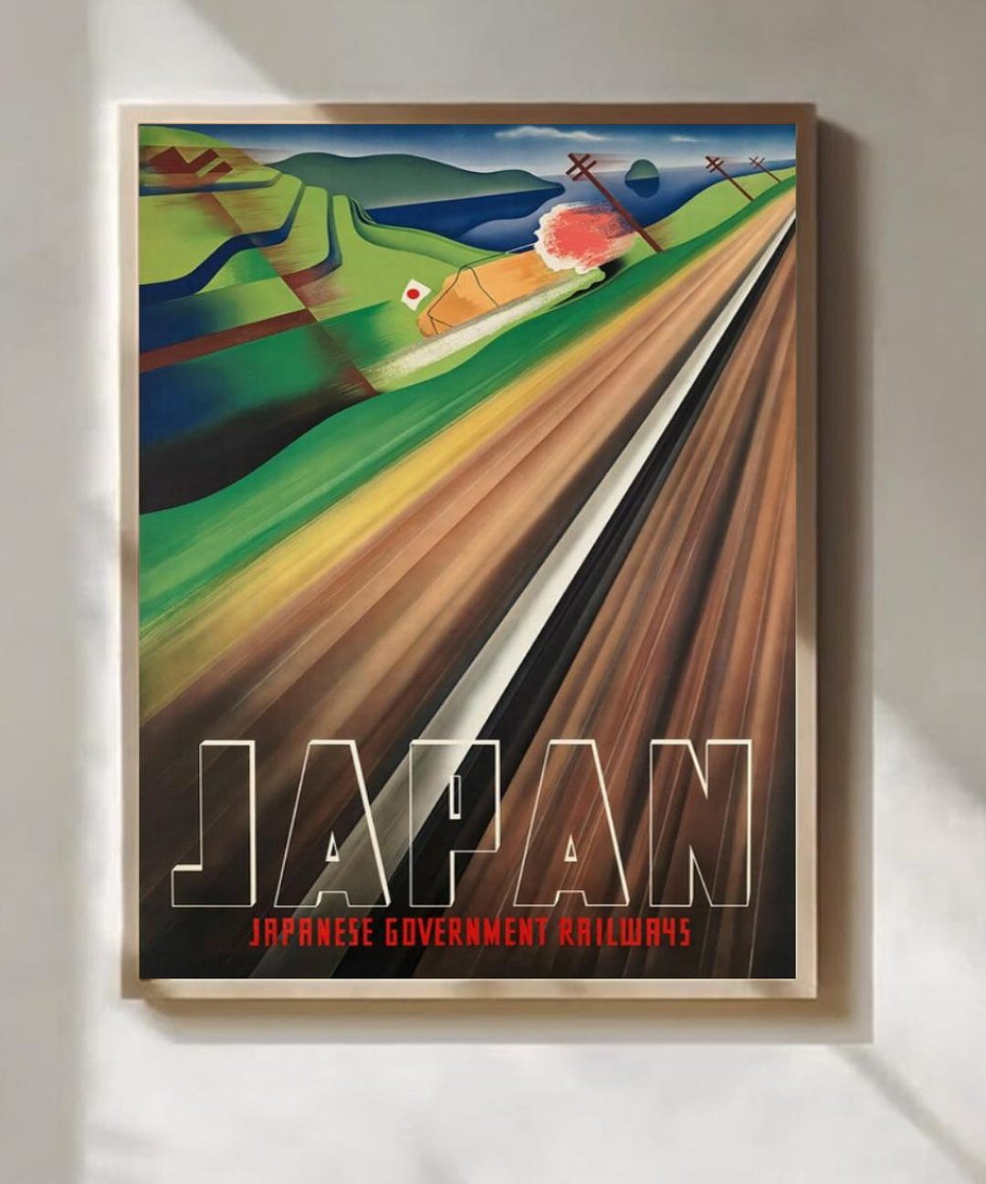 Japanese Railroads Vintage Inspired Travel Art Print Retro Japan ...
