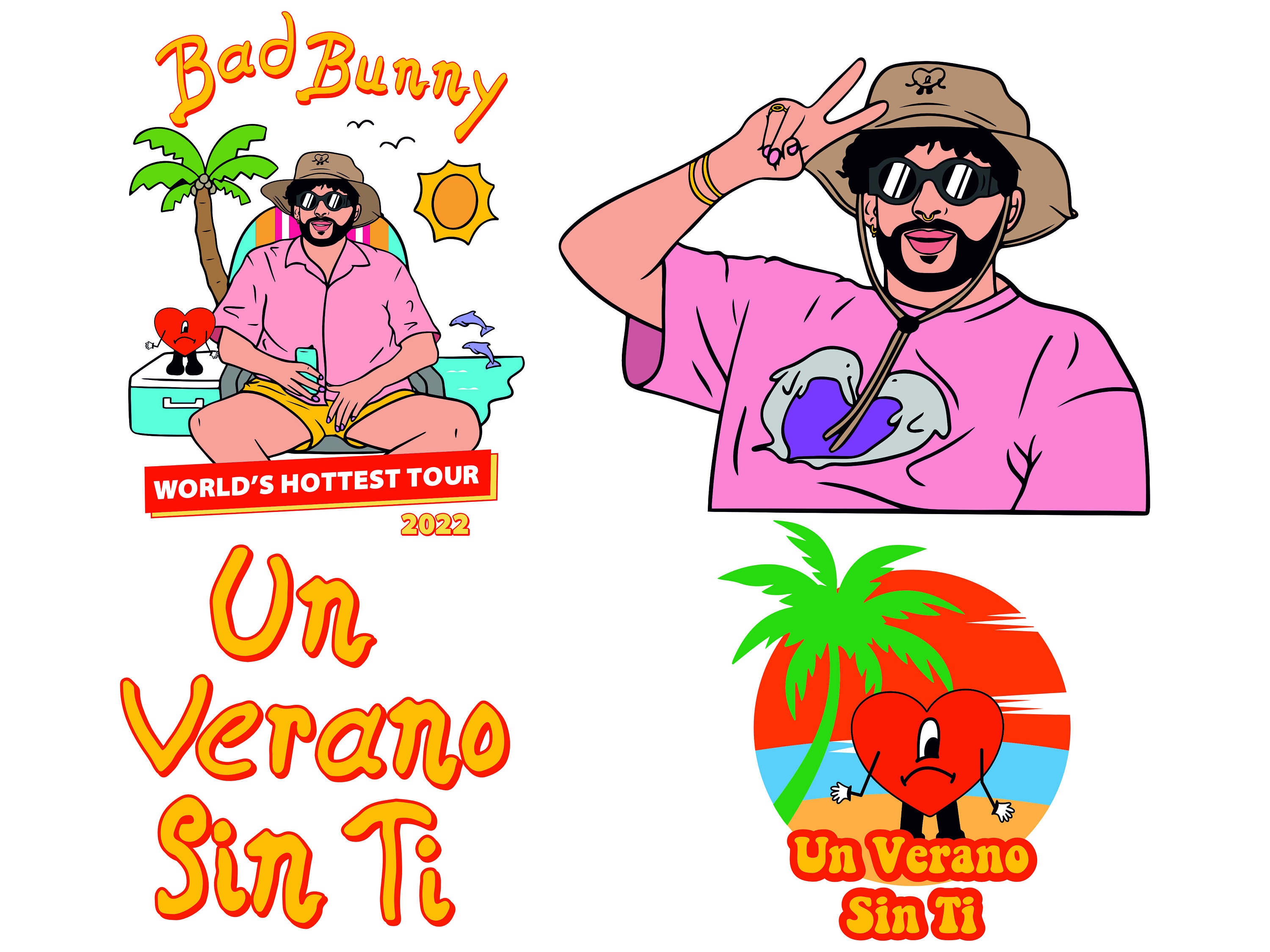Bad Bunny Un Verano Sin ti Sad Heart / PNG Etsy España