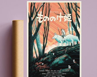Miyazaki Inspired Anime Poster Gifts For Her Him Wall Decor Gifts Print Wall Art
