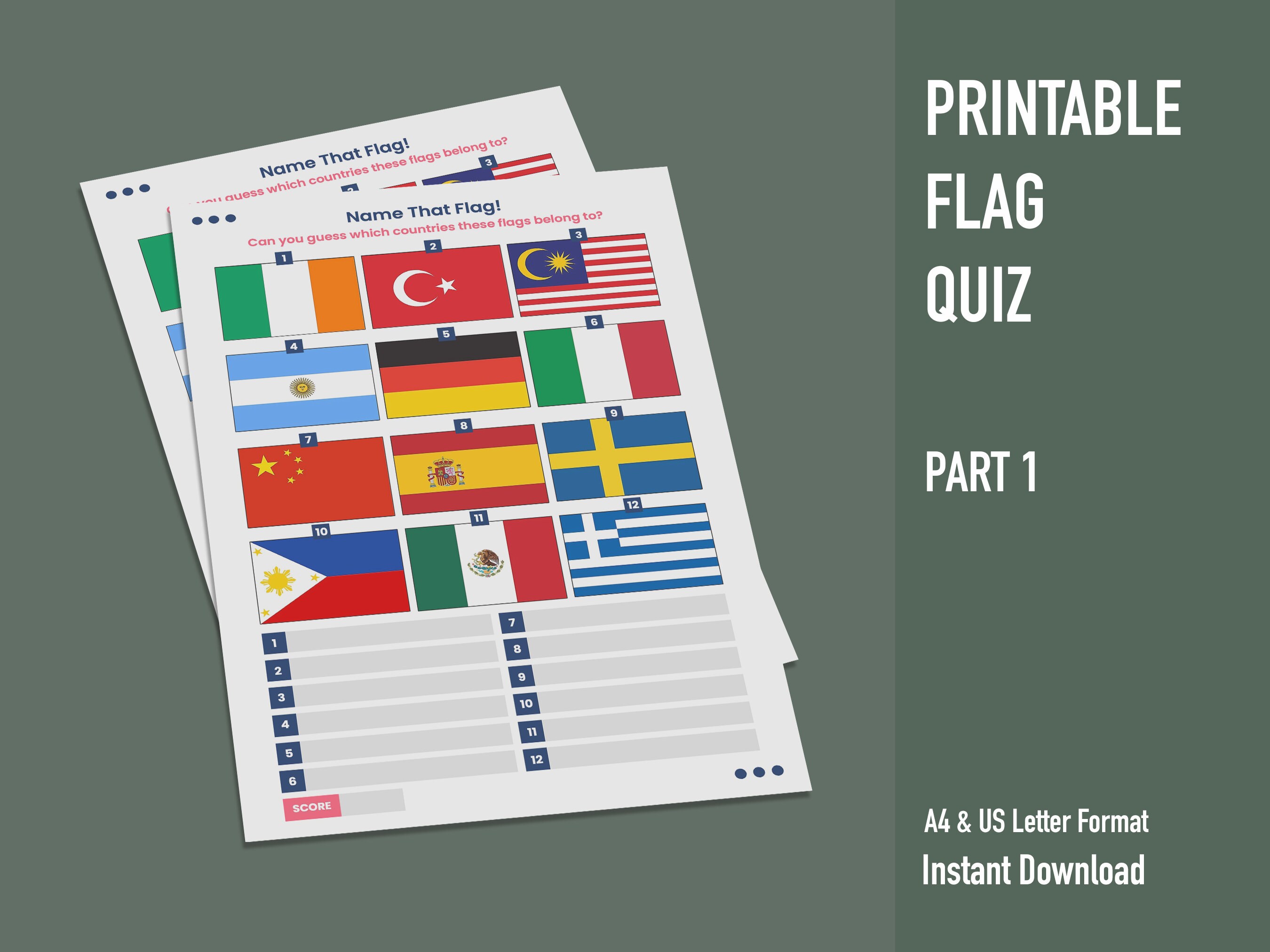 Flag Quiz: Part 1 - Etsy