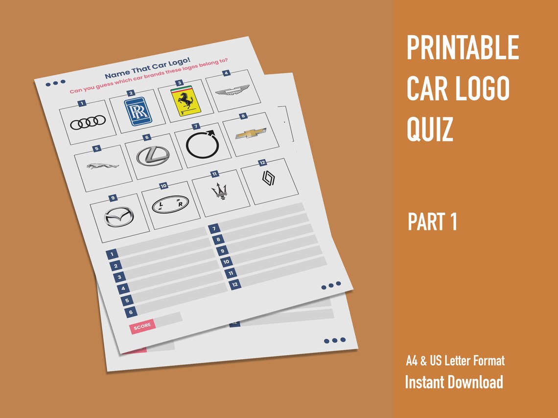 Car Logo Quiz: Part 1 - Etsy