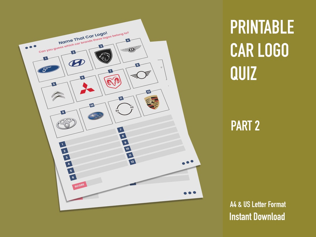 Car Logo Quiz: Part 2 - Etsy UK