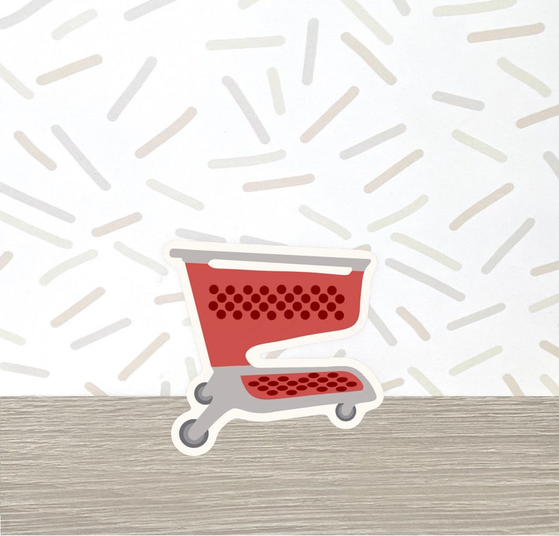 Target Shopping Cart Sticker Waterproof Vinyl Sticker Etsy