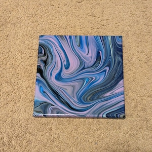 8x8 Acrylic Paint Poured Canvases