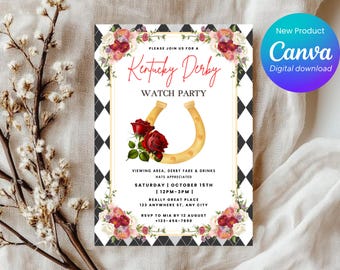Kentucky Derby Party Invitation Template,derby party,derby party equestrian,derby party derby horse racing,derby party elegant,Derby Day