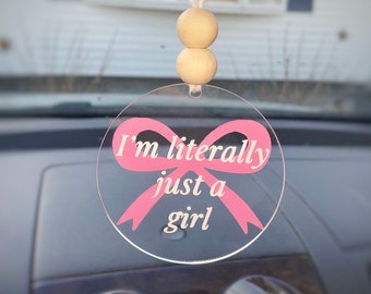Coquette Girl car charm | Rearview mirror decor | car accessory