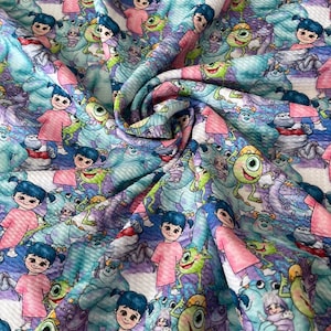 Boo 2  4x4 print  | Printed Bullet Fabric l RTS l 4 Way Stretch | DIY | Clothing | Bows | USA | Fast Shipping l Strips. 1/2 yds, yds