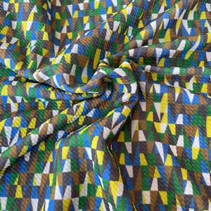 Muted Geo | Bullet Fabric | Fabric | Textured Fabric | Bows | Clothing | Fast Shipping | USA