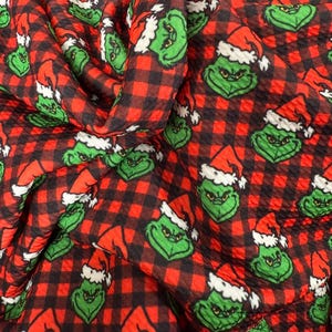 Plaid Mr.G 2  . Printed Bullet Fabric | DIY | Clothing | Bows | USA | Fast Shipping