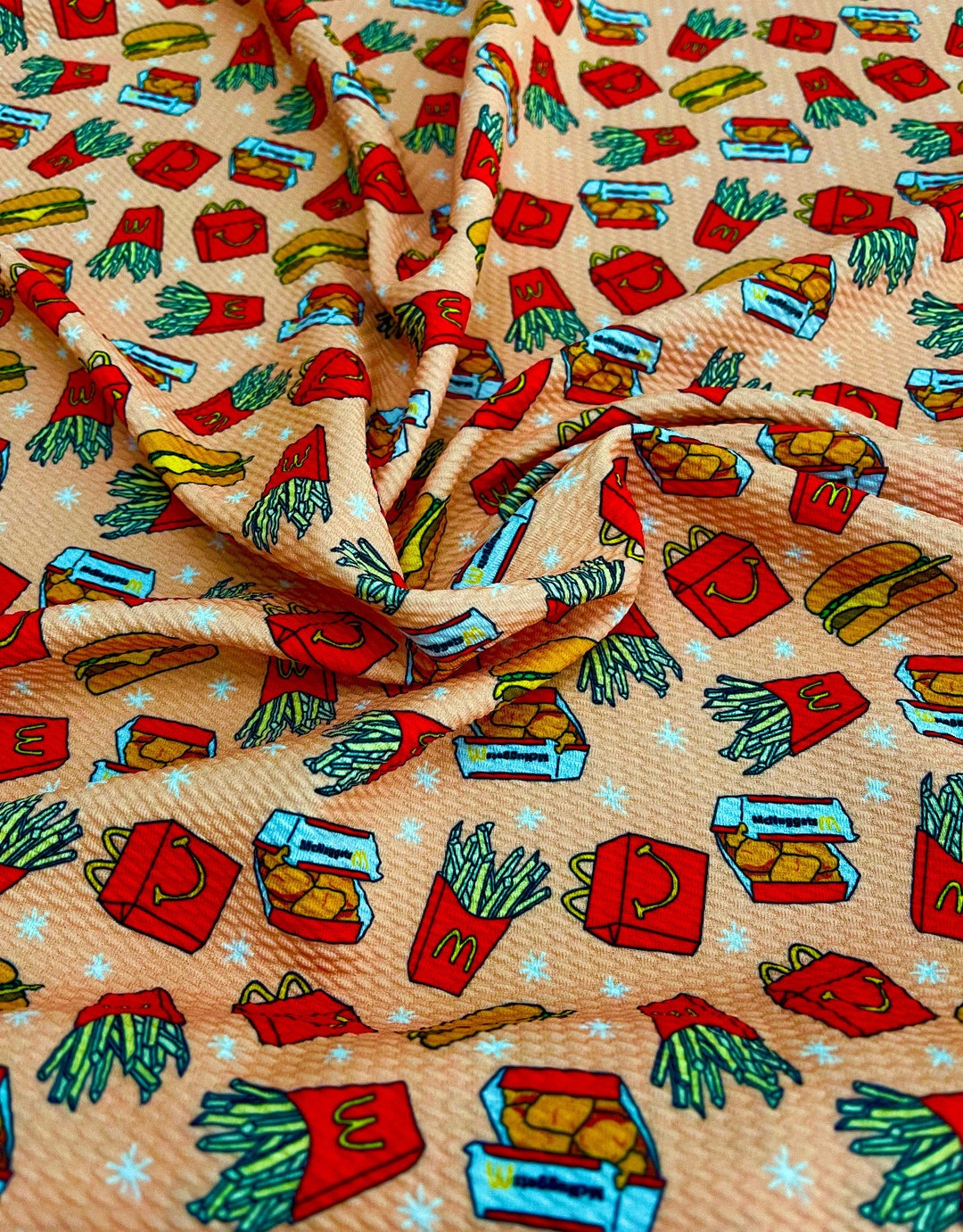 Nugs & Fries |. Printed Bullet Fabric | DIY | Clothing | Bows | USA ...