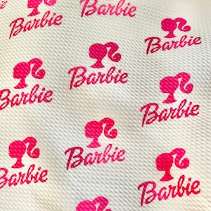 Pink Doll silhouette | Bullet Fabric l RTS l DIY l Bows l Clothing l 4 Way Stretch l Fast Shipping l USA l Strips, 1/2 yds,. yds