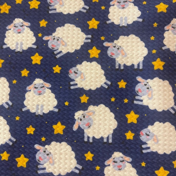 sleepy Sheep. | Printed Bullet Fabric | DIY | Clothing | Bows | USA | Fast Shipping