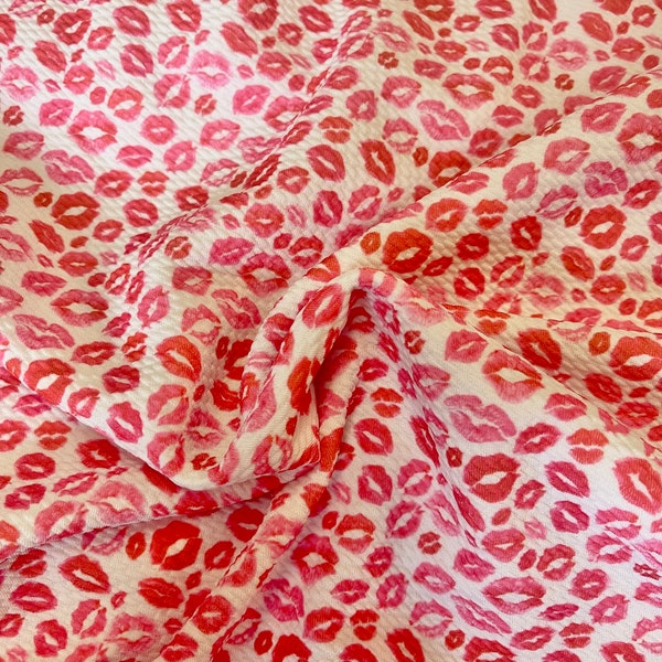 Lips. | Printed Bullet Fabric | DIY | Clothing | Bows | USA | Fast Shipping