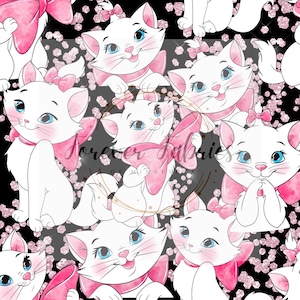 Sweet Kitties |PrécommanderTissu par mètre | Balle | SPD | Côtes larges | Imprimé holographique | Etats-Unis