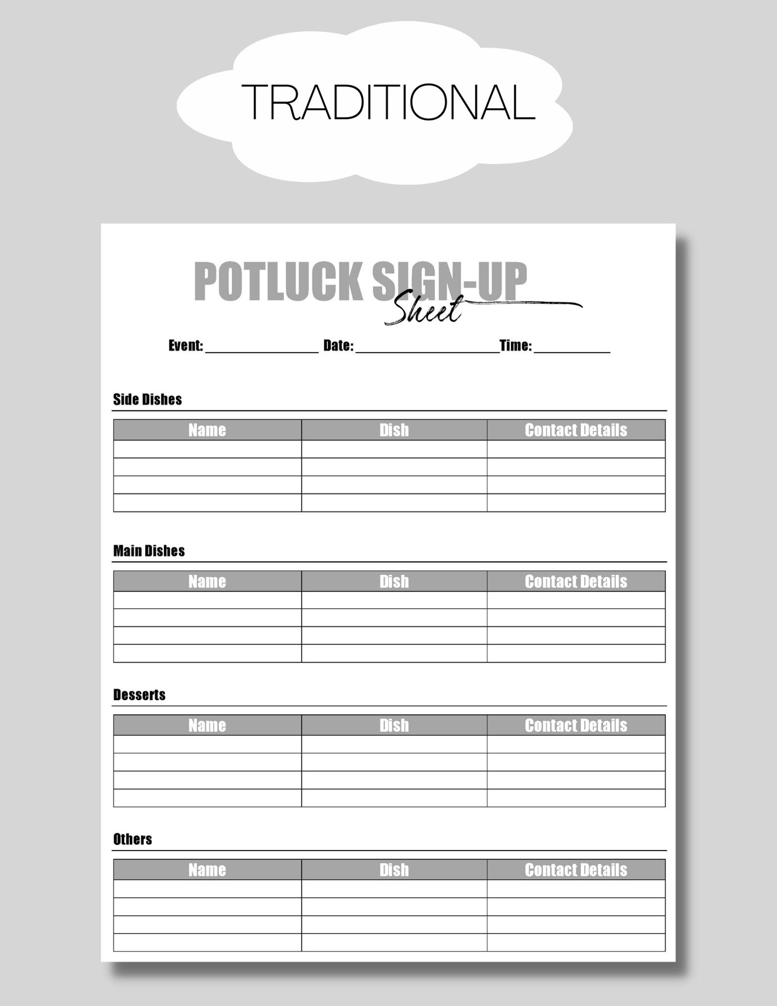 Potluck Sign Up Sheet Printable PDF Christmas Thanksgiving Etsy potluck-sign-up-sheet-printable-pdf-christmas-thanksgiving-etsy