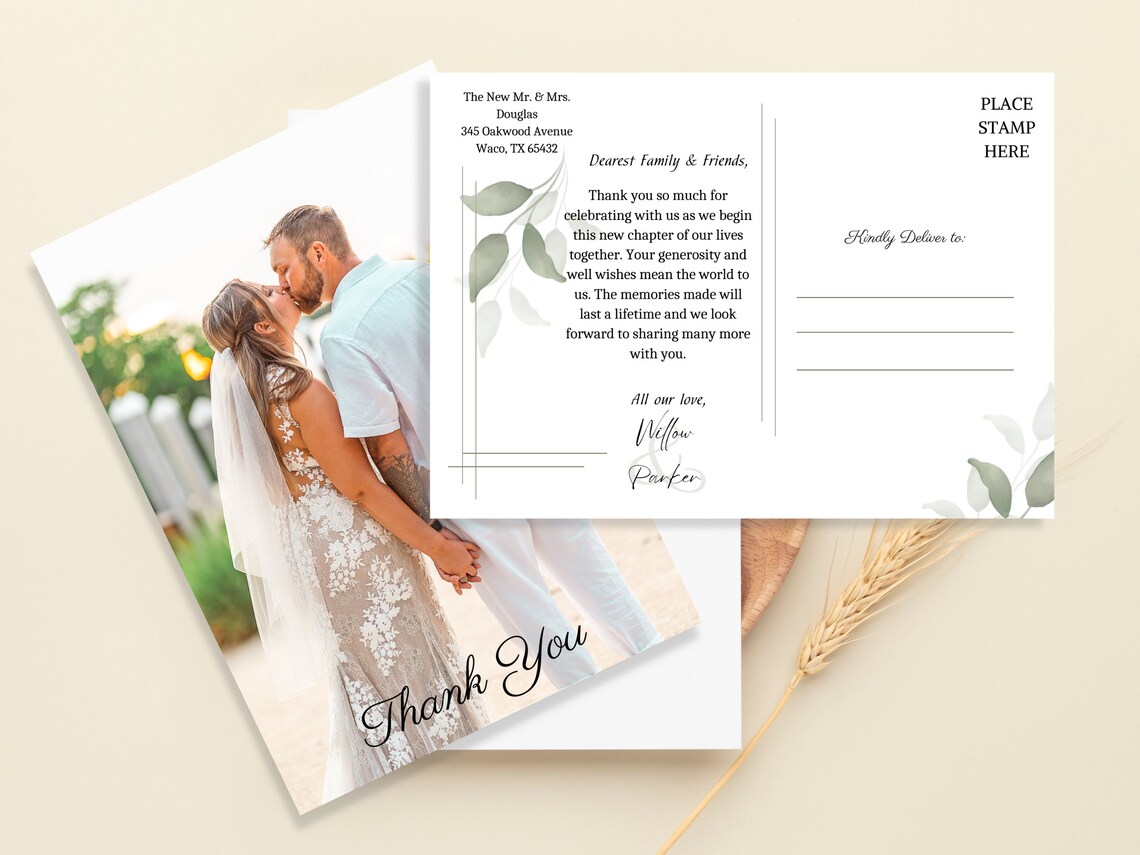 Wedding Thank You Card PRINTABLE - Il 1140xN.4354327911 2tds