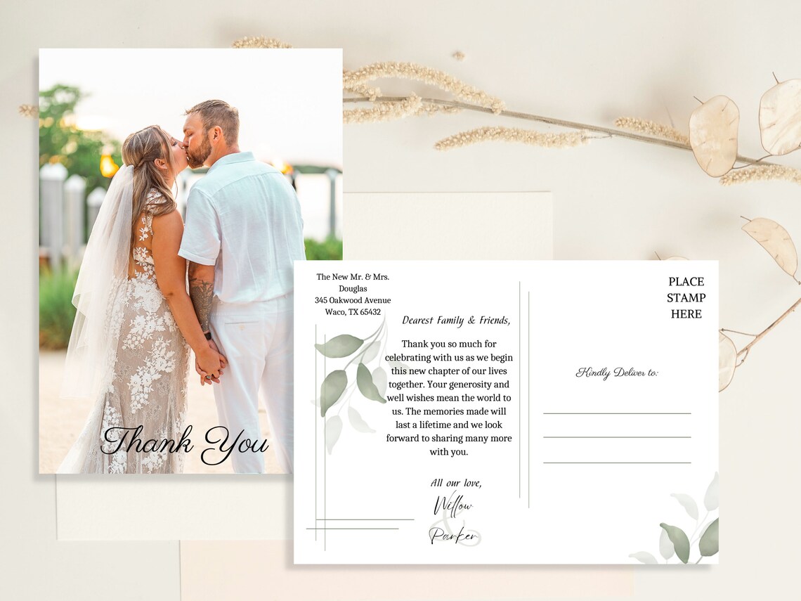 Wedding Thank You Card PRINTABLE - Il 1140xN.4354327823 Lxe0