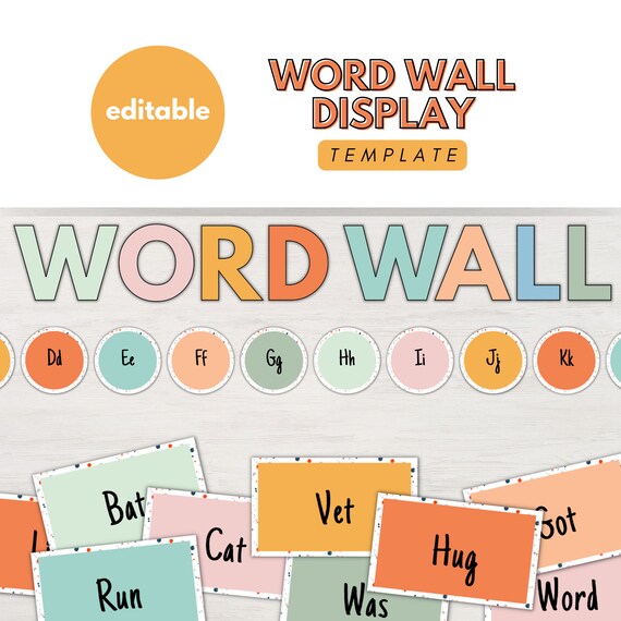 Word Wall Display | Classroom Word Display, Classroom Decor