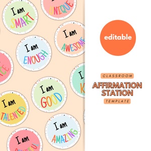 Affirmation Station, Positive Affirmations, Classroom Decor, Classroom Display