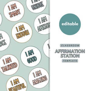 Affirmation Station, Positive Affirmations, Classroom Decor, Classroom Display