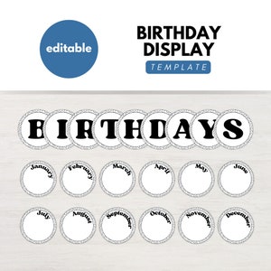 Dots Classroom Birthday Display, Birthday Board, Classroom Birthdays, Birthday Chart, Student Birthdays, Birthday Bulletin, Dotty Themed