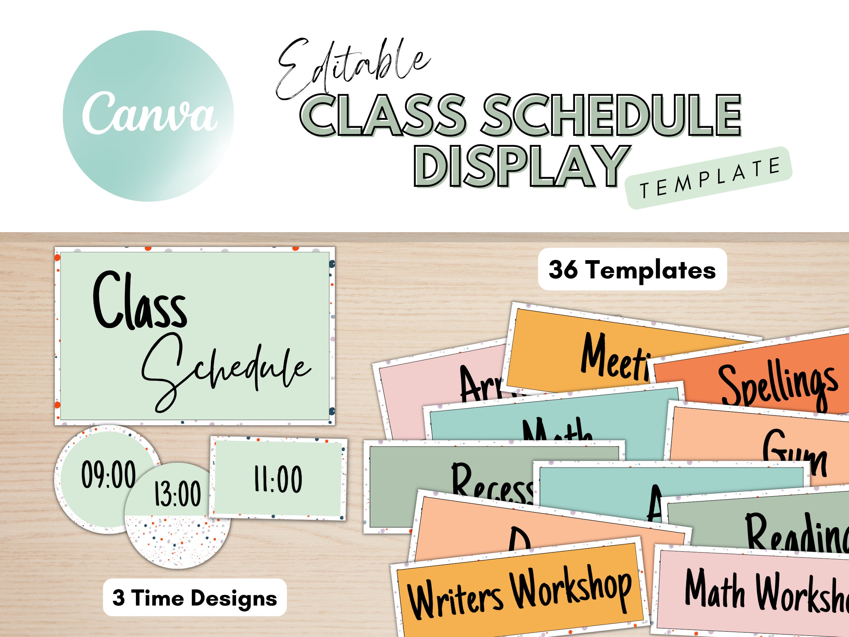 class-schedule-display-classroom-schedule-classroom-decor-etsy