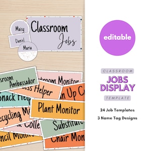 Classroom Jobs Display | Classroom Duties, Classroom Decor, Classroom Display
