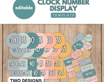 Clock Numbers Display | Learn the Time, Teach the Time, Clock Number Labels, Classroom Display, Classroom Decor, Classroom Labels