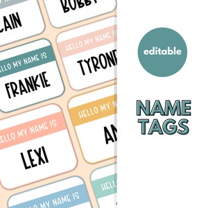 Name Tags, Desk Plates, First Day of School, Classroom Decor, Classroom Display