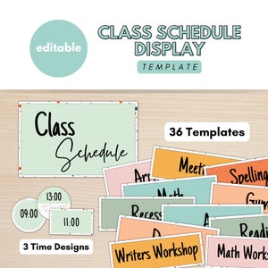 Class Schedule Display | Classroom Schedule, Classroom Decor, Classroom Display