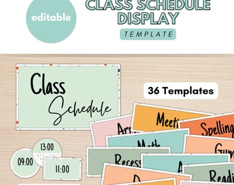 Class Schedule Display | Classroom Schedule, Classroom Decor, Classroom Display