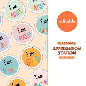 Affirmation Station, Positive Affirmationen, Klassenzimmer Dekor, Klassenzimmer Display