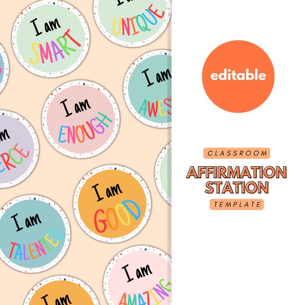 Affirmation Station, Positive Affirmations, Classroom Decor, Classroom Display