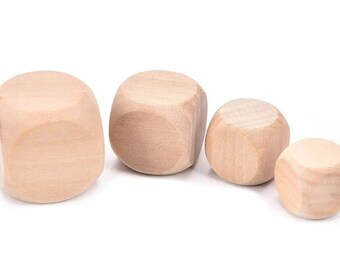 Set mit 100 Holzwürfeln, Größe: groß (25 mm)