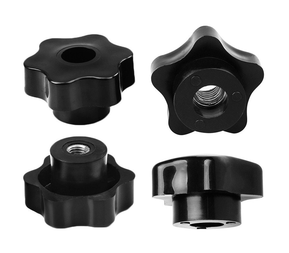 Set of 20 Star Knobs With Continuous Wire Bushing M5 Black Etsy