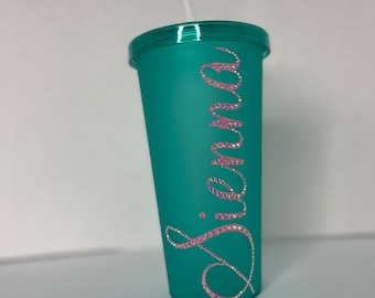 Personalized Rhinestone Tumbler