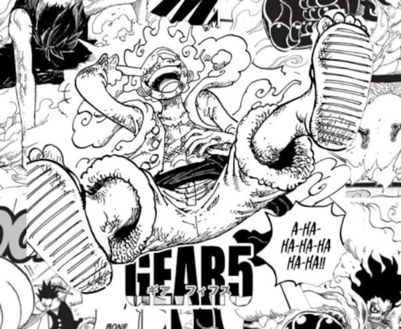 One Piece manga panel  One piece manga, Luffy gear 5, One piece gear 5
