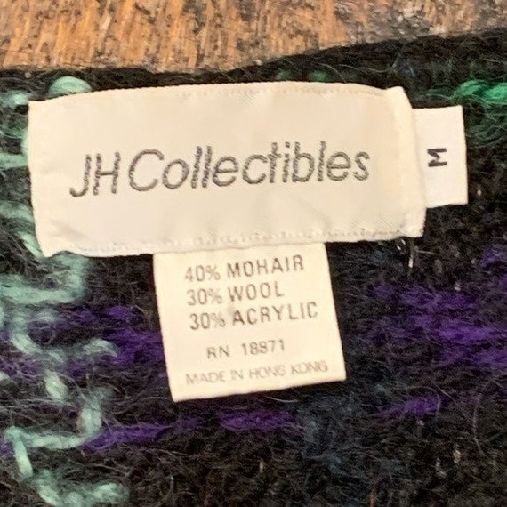 Vintage JH Collectible Vest Mohair Blend Dark Aca… - image 2