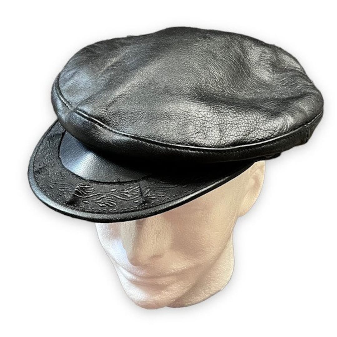 Vintage Lamb Skin Biker Hat Cap Motorcycle Moto Captain Union Etsy