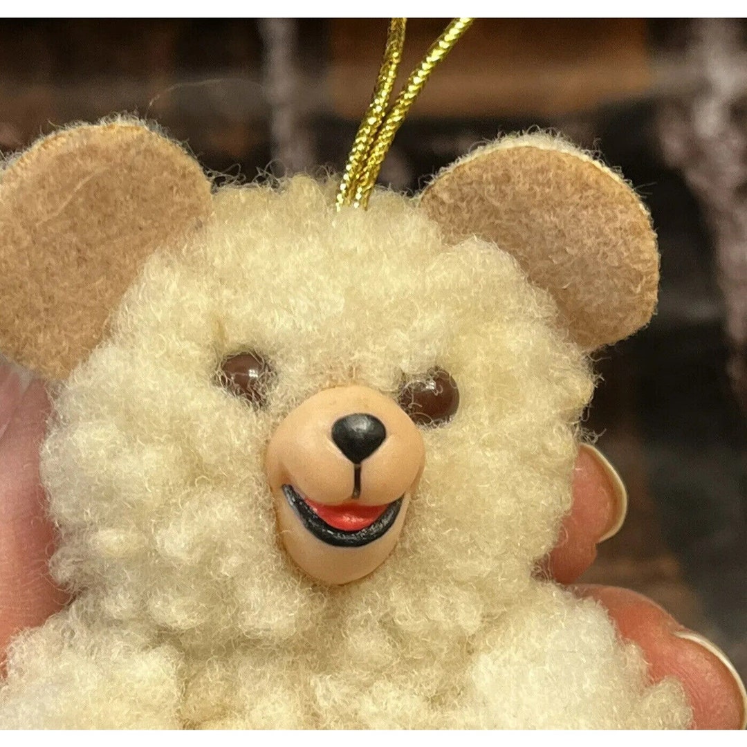 Vintage Russ Snuggle Teddy Bear Plush Ornament Mini Animal Promo Korea