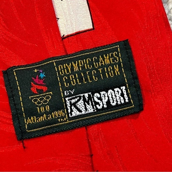 Vintage 1996 Summer Olympics Atlanta 100% Silk Re… - image 7