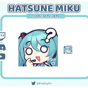 初音ミクの絵文字 / Twitch / Discord / YouTube / Facebook / Vocaloid 用ステッカー