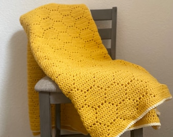 Honeycomb Blanket Crochet Pattern (Pattern only)